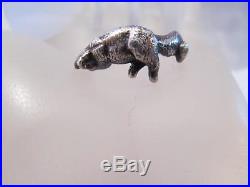 Vintage James Avery Sleeping Kitty Cat Sterling Silver Ring Retired 7 1/2