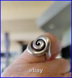 Vintage James Avery Spiral Swirl Ring Size 5.5 NEAT Piece