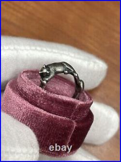 Vintage James Avery Sterling Silver Cat Ring Size 7