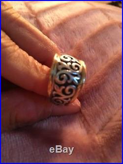 Vintage James Avery Sterling Silver & Gold Fleur Di Lis Ring! Size 7