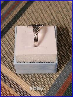 Vintage Rare Retired James Avery Sterling Silver Double Leaf Wrap Ring SZ 6 1/2