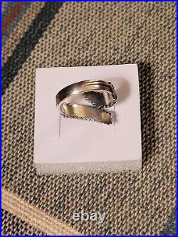 Vintage Rare Retired James Avery Sterling Silver Double Leaf Wrap Ring SZ 6 1/2