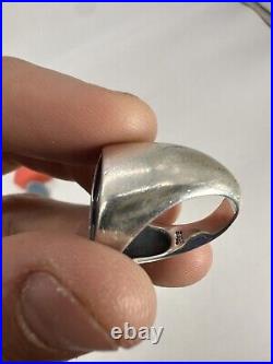 Vintage Retired Early James Avery Sterling Silver Lapis Lazuli Ring Size 9 RARE