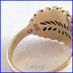 Vintage Retired James Avery 14kt Yellow Gold Mimosa Leaf Ring Sz 8 Rare Htf