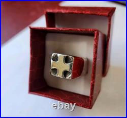 Vintage Retired James Avery Greek Cross Wide Band Ring Size 9