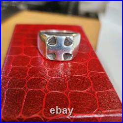 Vintage Retired James Avery Greek Cross Wide Band Ring Size 9