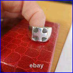 Vintage Retired James Avery Greek Cross Wide Band Ring Size 9