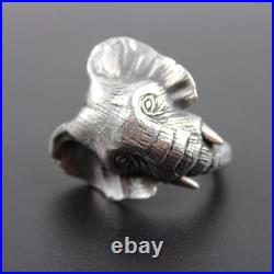 Vintage Retired James Avery RARE Elephant Head Ring 925 Size 8.5