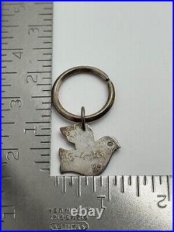 Vintage Retired James Avery Sterling Silver Bird Dove Keychain Ring