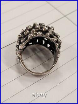 Vintage Retired Large James Avery Sterling Silver Open Work Dome Ring Size 6.5