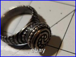Vintage Signed James Avery 925 Sterling Silver Beaded Statement Ring Size 7.25