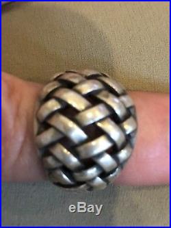 Woven pattern ring of sterling silver size 7.5 (approx) by James Avery