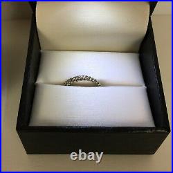 X2 James Avery Rare White Gold Rope Rings Custom Made Retired Texas 4.75